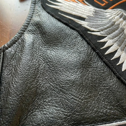 Men's Leather Motorcycle Vest Leather Vest